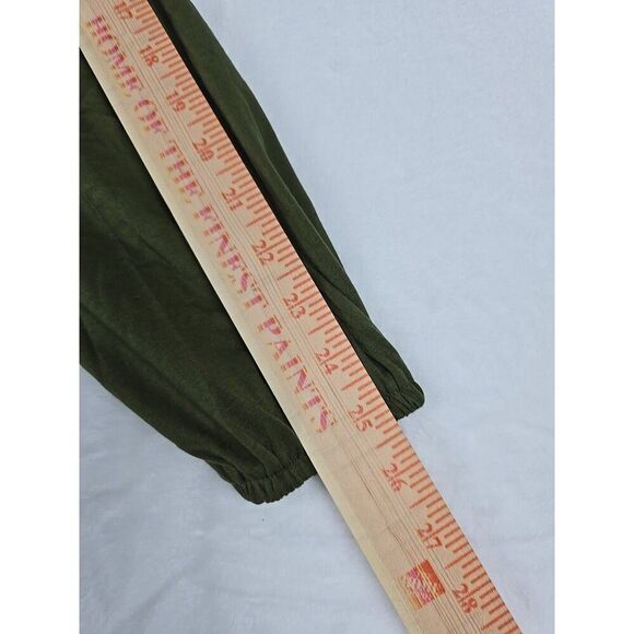 BOHO Green Midi DRESS XL BACK TIERED V NECK - Picture 7 of 7